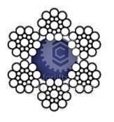 Канат d=6мм 6x19S-FC органический сердечник 1770N/mm2 правая свивка MBL=21,4kN оцинкованный DRAKO