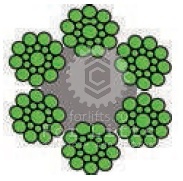 Канат стальной d=6,0мм PAWO F1 6x19S-SFC для ограничителя скорости оцинкованный 21,0кН Gustav Wolf