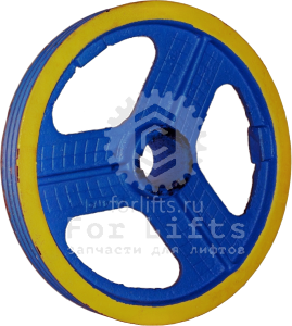 Шкив канатоведущий (КВШ) 525х3х10,5мм Л400.00.003 МЛЗ (посадочное место 80х90мм)