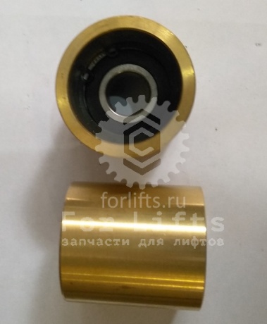 Ролик бронзовый D=50х17х54мм с подшип.6203 заземляющий (снятия статич. электричества) Xizi OTIS