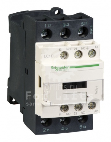 Контактор LC1D25FL Schneider катушка 110VDC, 3Р, 25А, 2.4ВТ но+нз