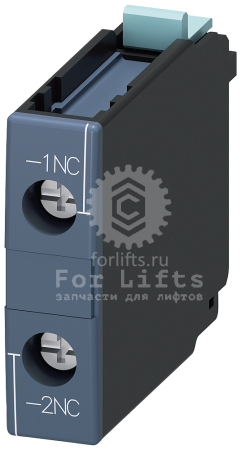 Блок доп.контактов 3RH1921-1CA01 DIN EN50005 Siemens 1нз винтовые клеммы