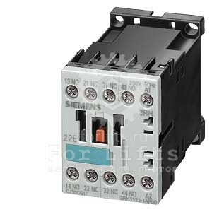 Вспомогательный контактор 3RH1244-1AF00 Siemens катушка 110В, 4но+4нз несъемный блок доп.контактов