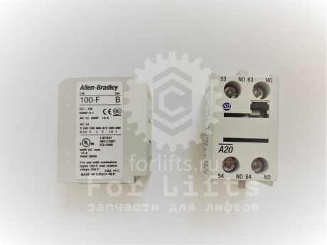 Блок доп.контактов 100-FA20 2но 230VAC 5.5A Allen-Bradley