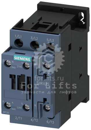 Контактор 3RT2028-1AP00 Siemens катушка 230В 50-60Гц 3-полюса, АС-3, 18,5кВт/400В, 1но+1нз, типоразм
