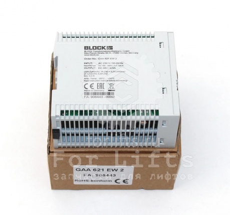 Блок питания M120 AC230V DC48V GAA621EW2 BLOCK Otis